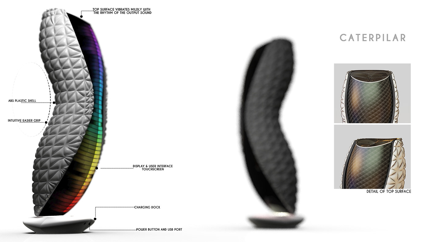 four of spades，Render，Crawler speaker，Exotic design，loudspeaker box，caterpillar，Caterpillar，