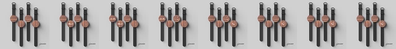 Mauricio Sanin，Wrist watch，Wristwatch，Simplicity，Backup，Concept Watch，wooden ，