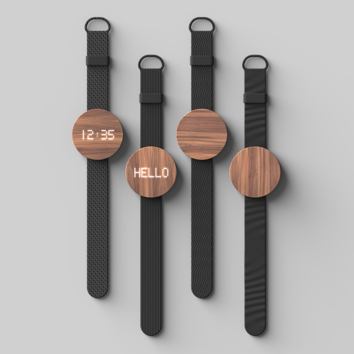 Mauricio Sanin，Wrist watch，Wristwatch，Simplicity，Backup，Concept Watch，wooden ，