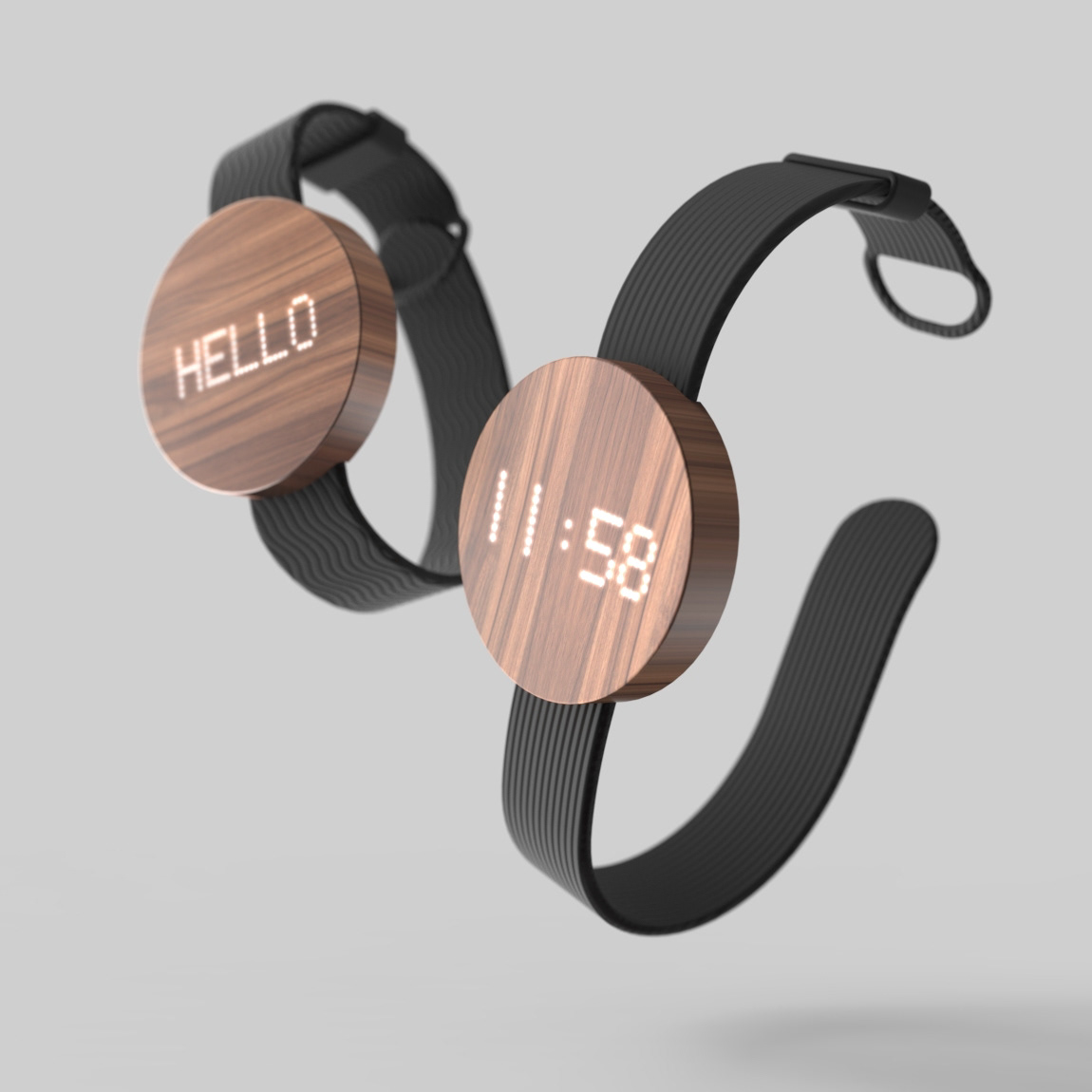 Mauricio Sanin，Wrist watch，Wristwatch，Simplicity，Backup，Concept Watch，wooden ，