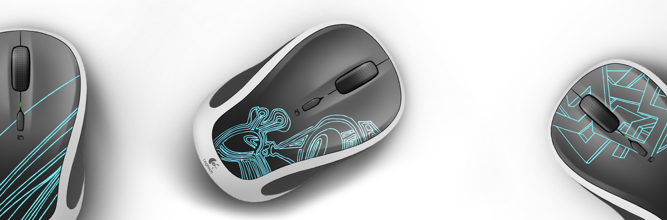 mouse，Logitech M325，Logitech，conceptual design，Hand drawn，Render，