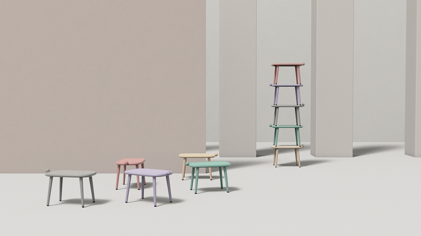 furniture design ，Diligent design，product design，original，chair，stool，