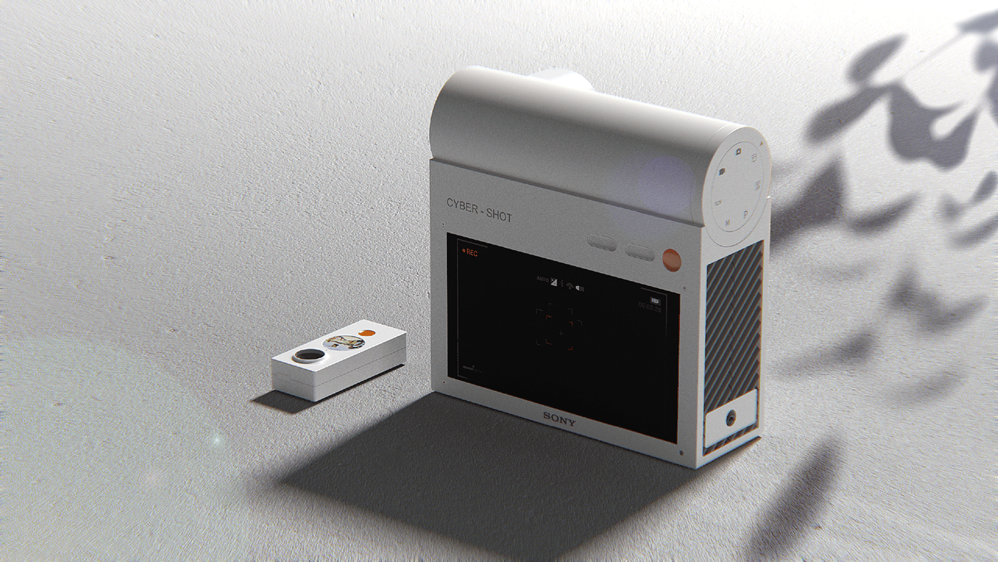 sony，Cybershot Remake，Jongmyoung Kim，product design，Skateboarding camera，