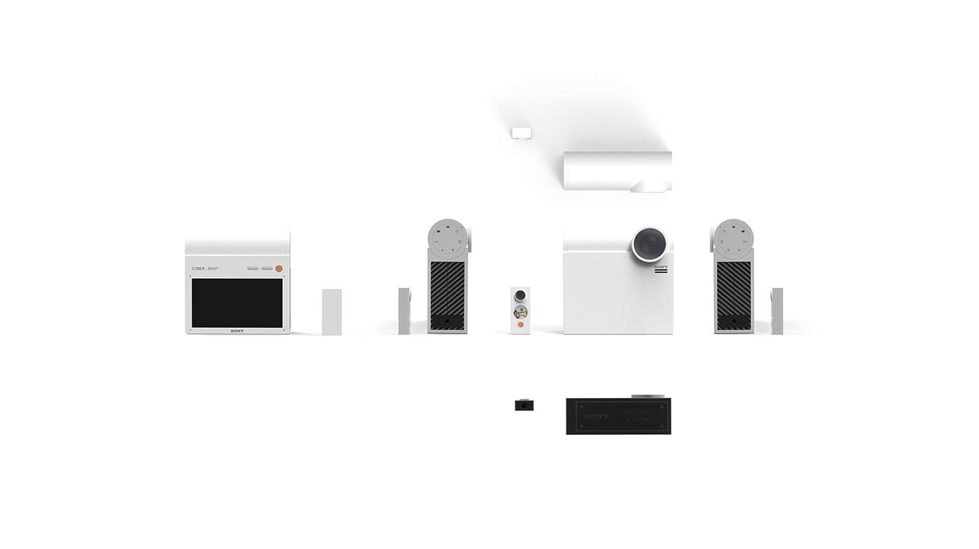 sony，Cybershot Remake，Jongmyoung Kim，product design，Skateboarding camera，