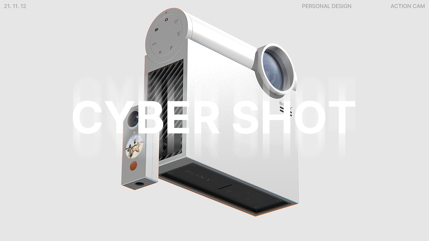 sony，Cybershot Remake，Jongmyoung Kim，product design，Skateboarding camera，