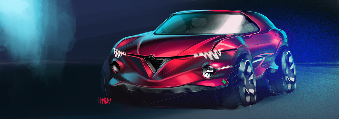 Ubee ，outdoors，automobile，Hand drawn，