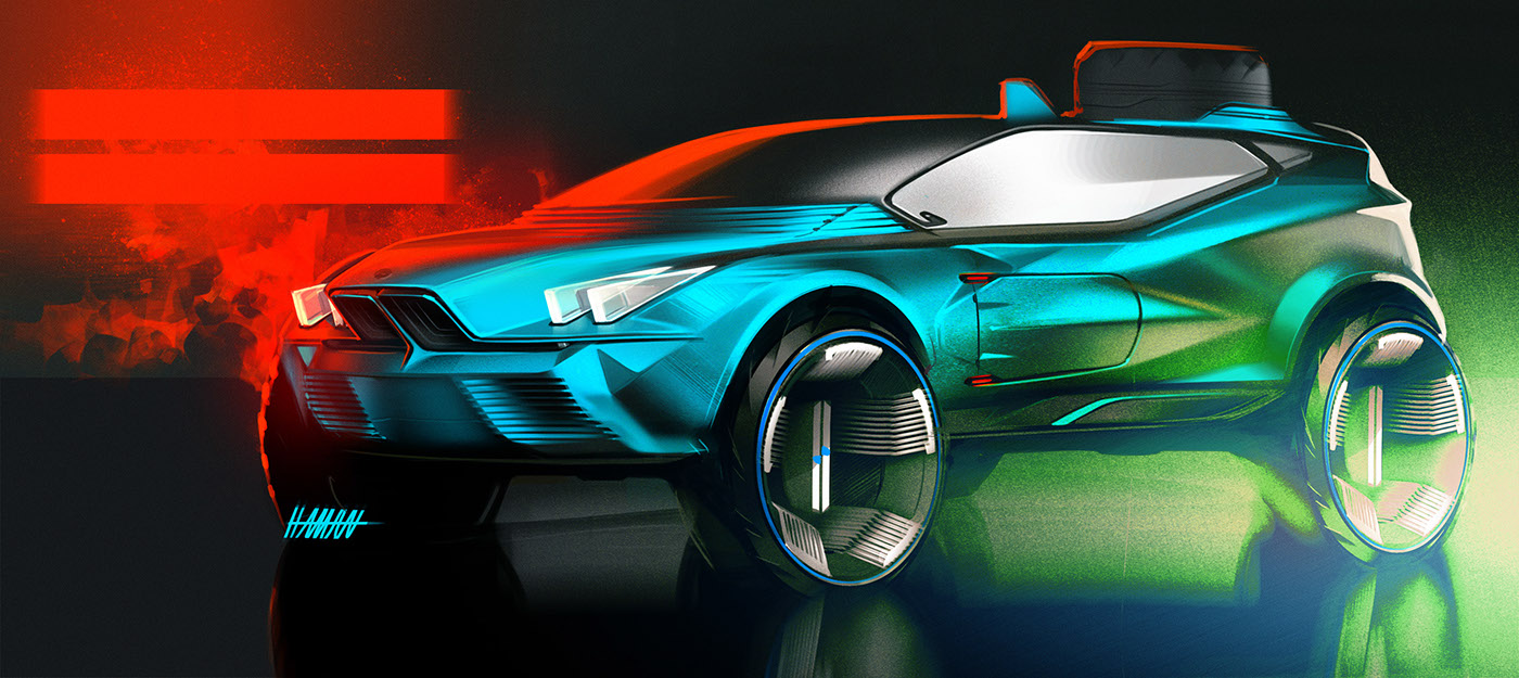 Ubee ，outdoors，automobile，Hand drawn，