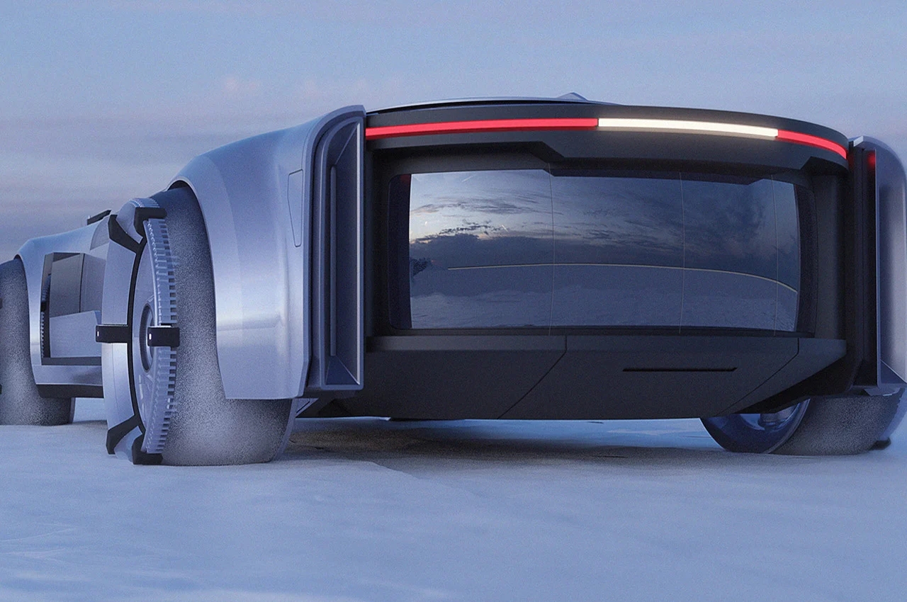 vehicle，modular，solar energy，science fiction，Automobile conceptual design，