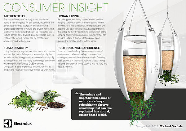 Electrolux，Competition，kitchen，ecology，Fruits and vegetables，plant，lamp，lighting，Organic，concept，