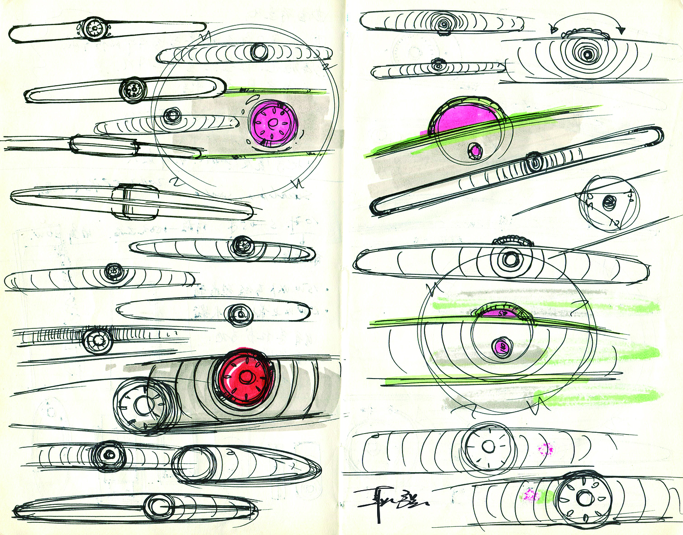 Hand drawn log，Design log，