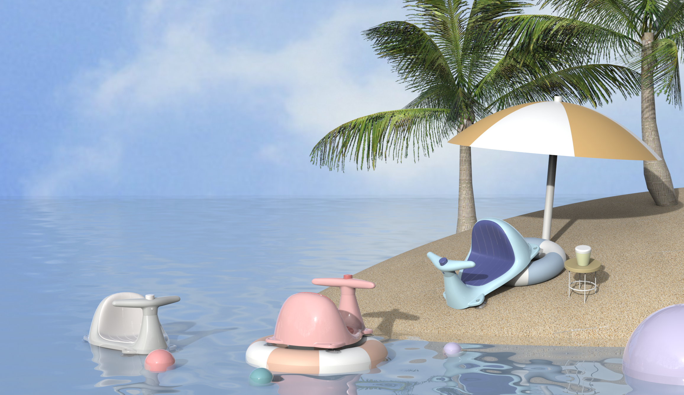 Baby products, bath seats, bionic design，