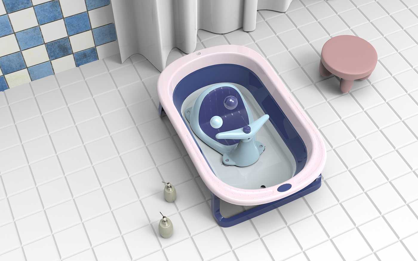 Baby products, bath seats, bionic design，