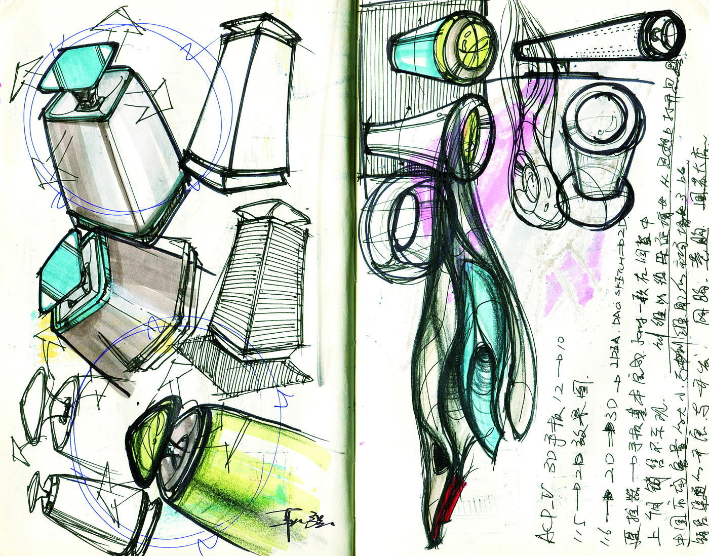 Hand drawn log，Design log，
