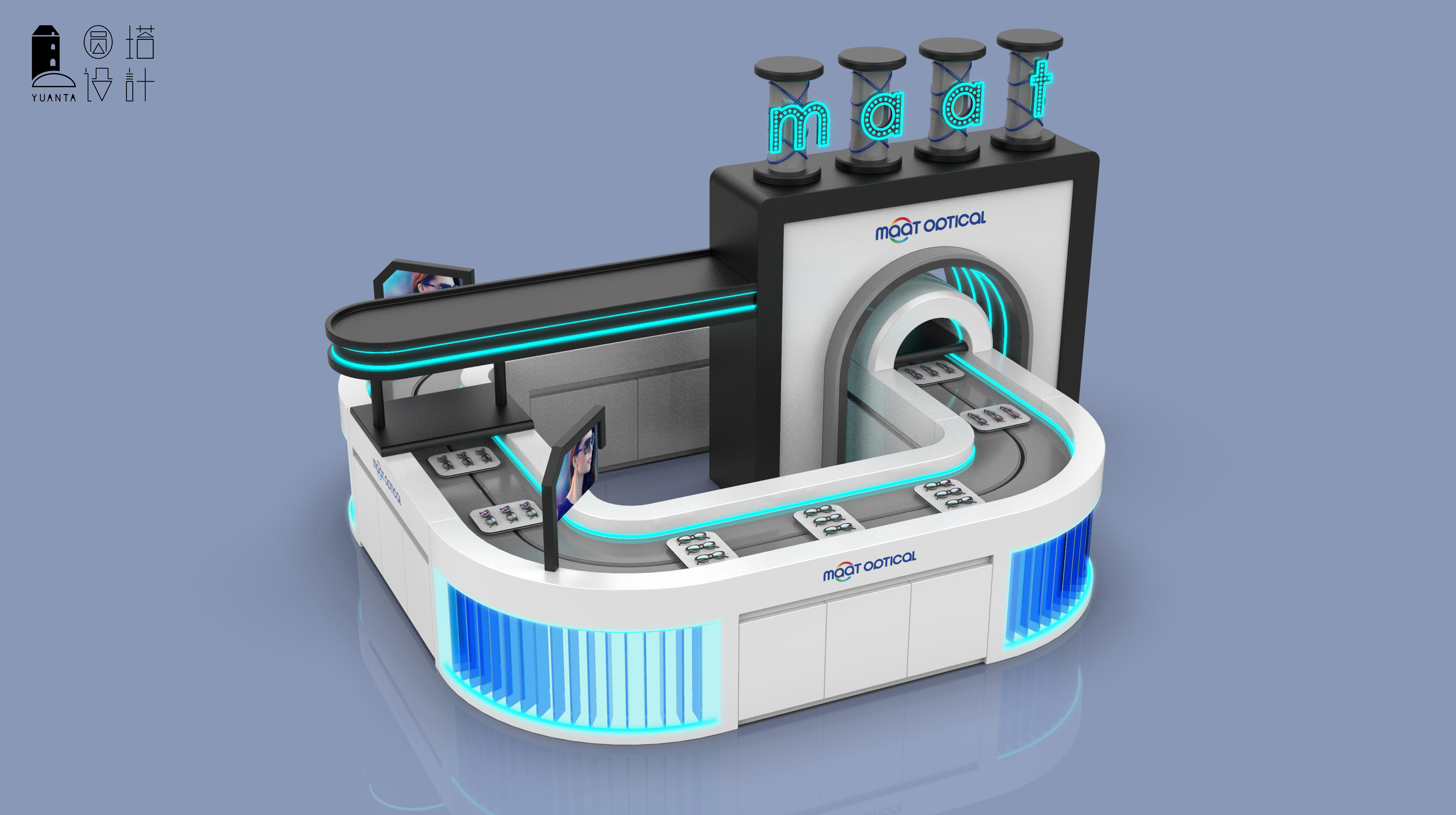 Exhibition hall design，Round tower design，exhibition booth，Prop design，