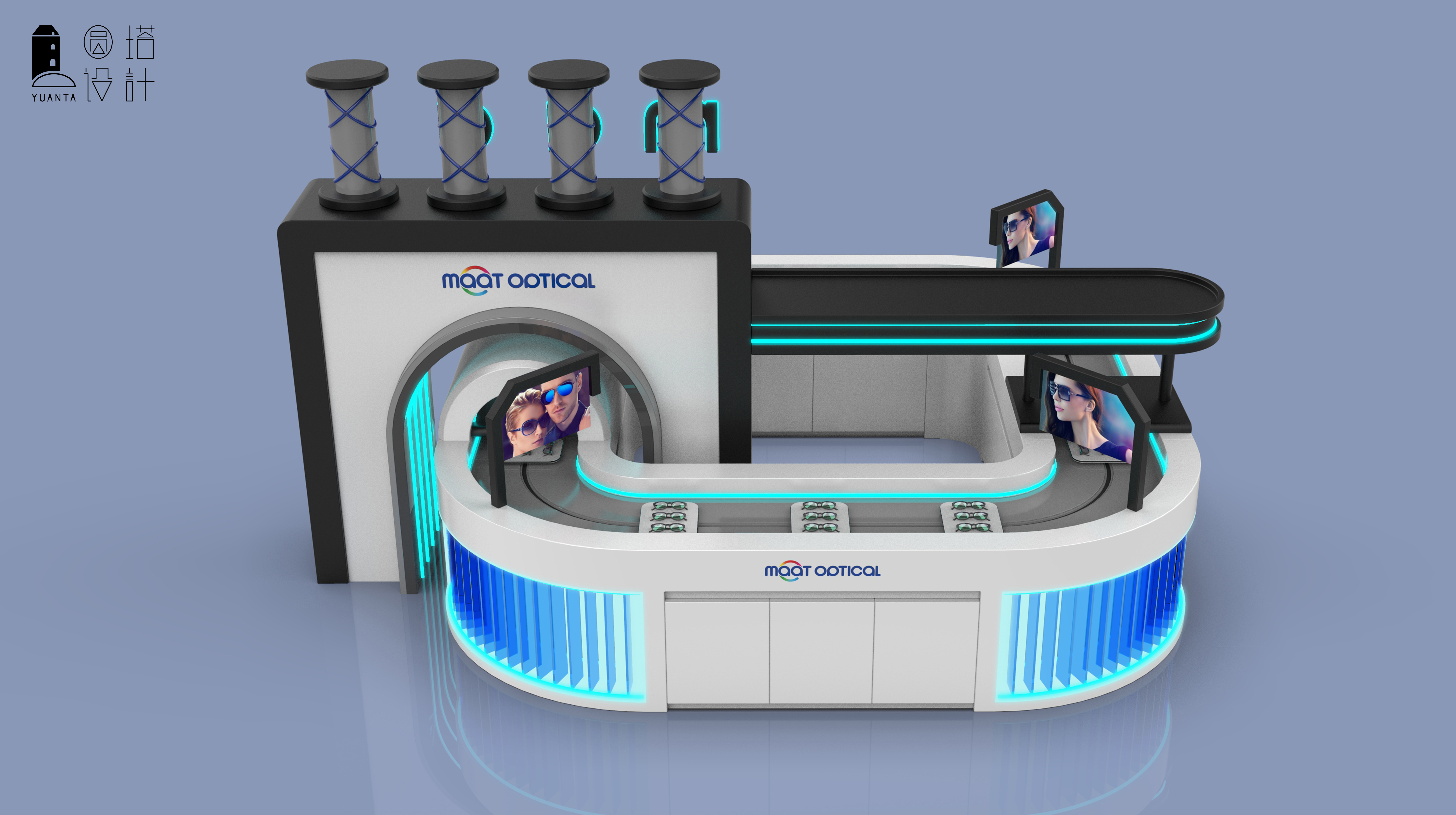 Exhibition hall design，Round tower design，exhibition booth，Prop design，