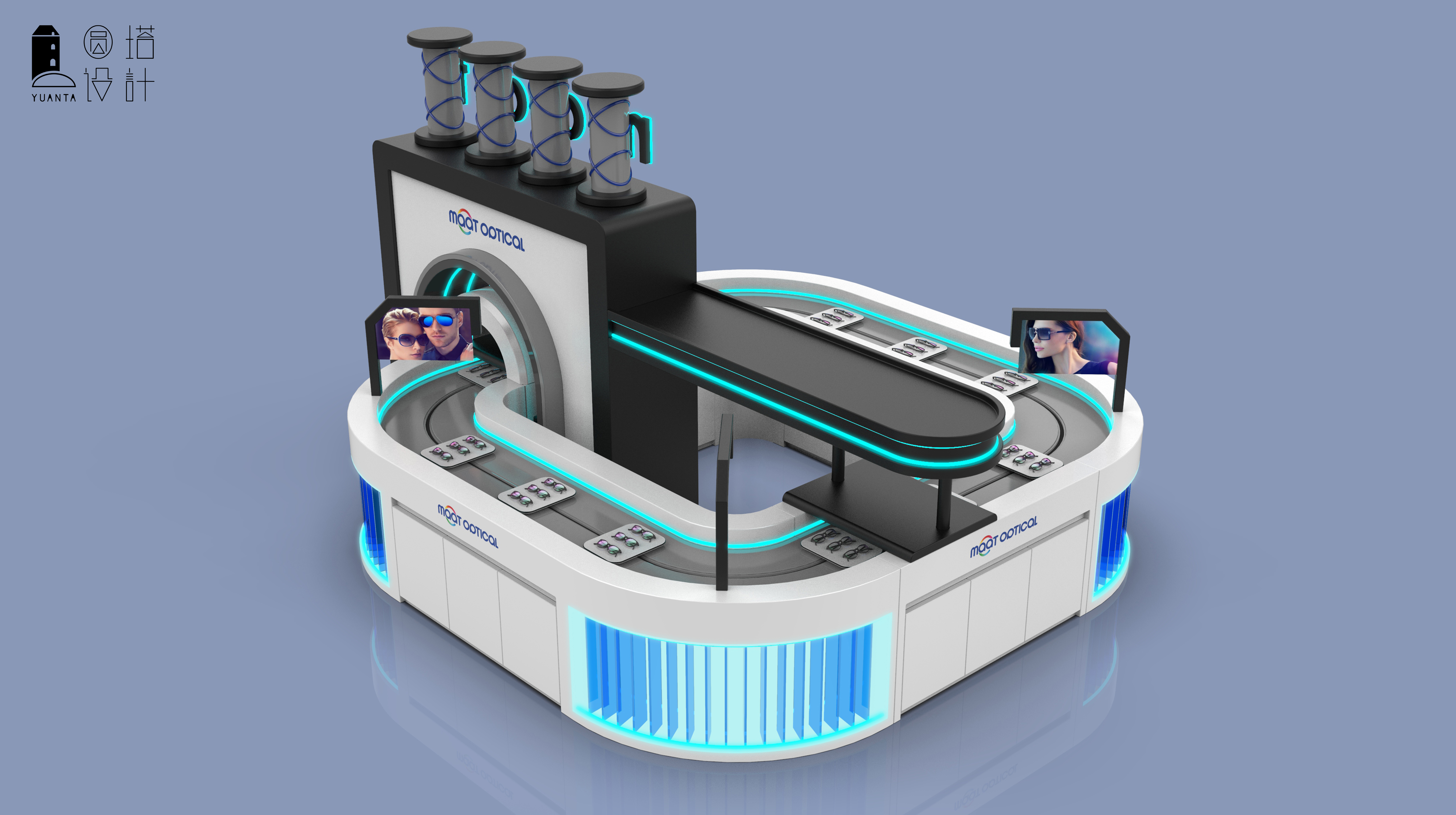 Exhibition hall design，Round tower design，exhibition booth，Prop design，