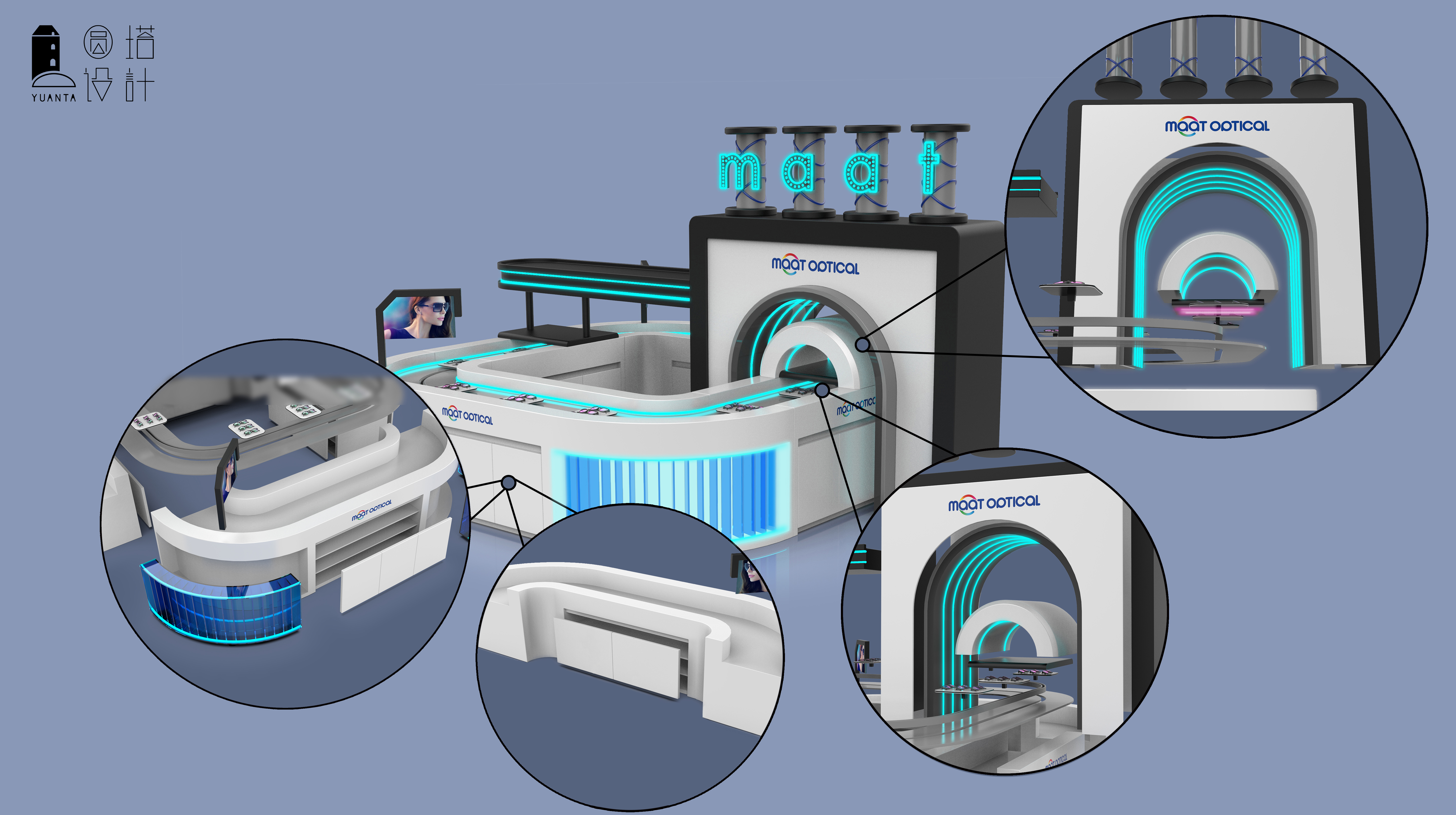 Exhibition hall design，Round tower design，exhibition booth，Prop design，