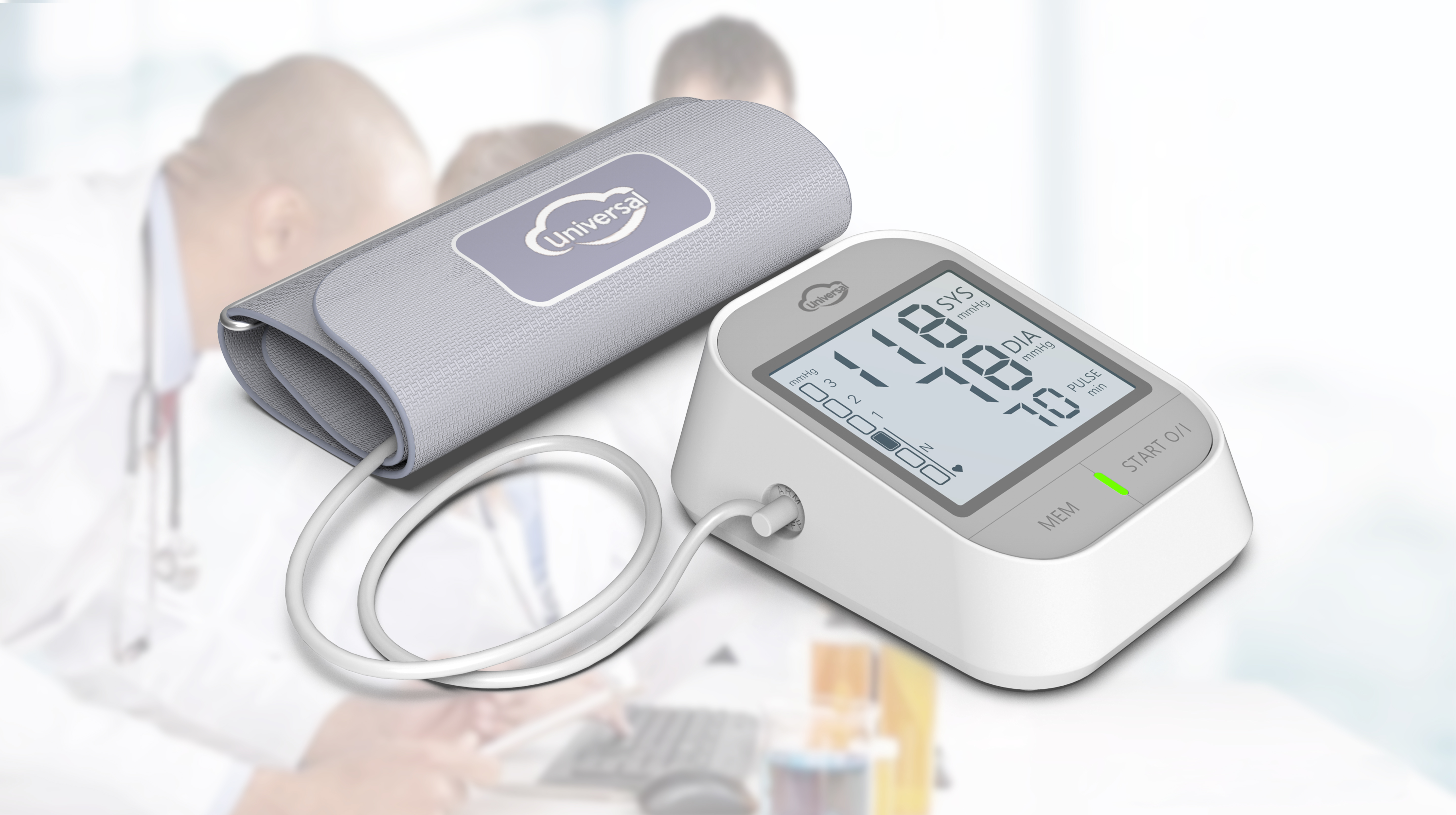 sphygmomanometer，household，medical care，Design，Round tower，