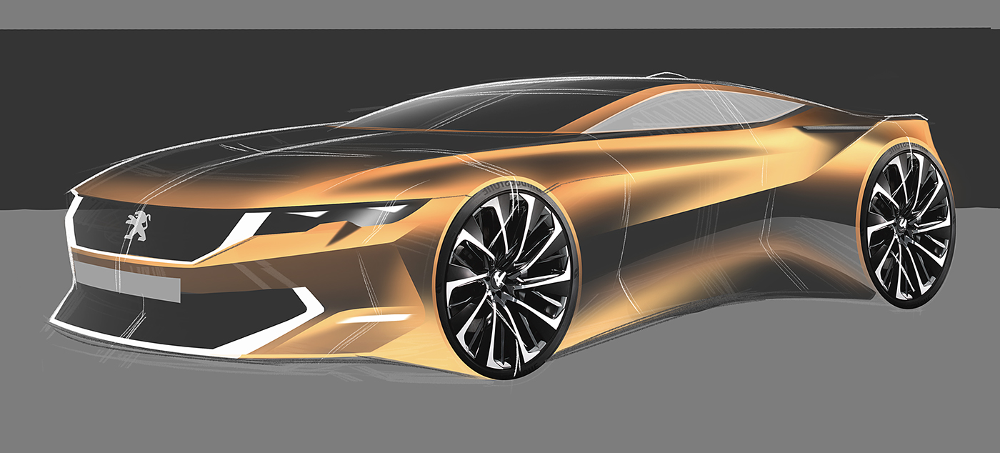 Hand drawn，automobile，beautiful，