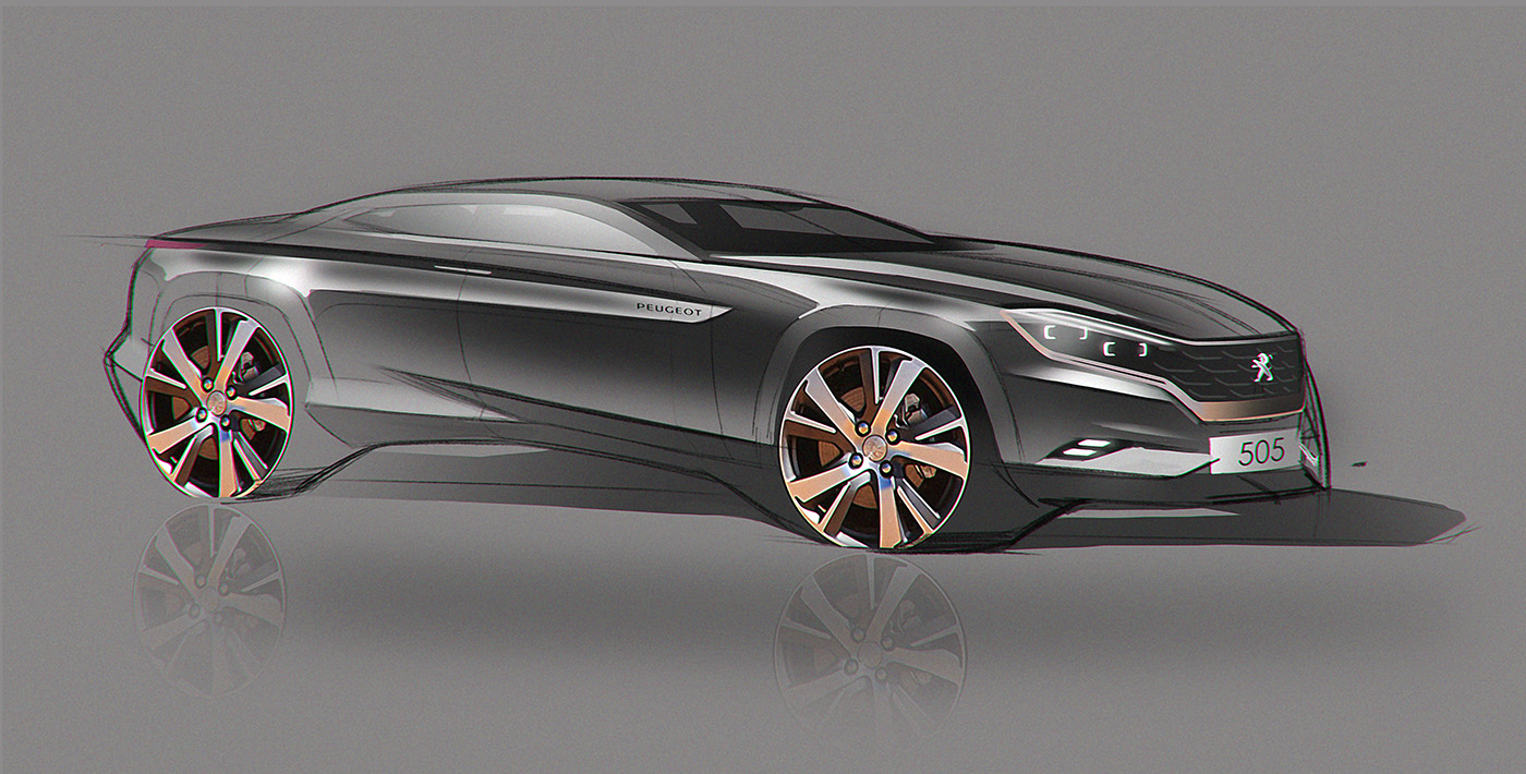 Hand drawn，automobile，beautiful，