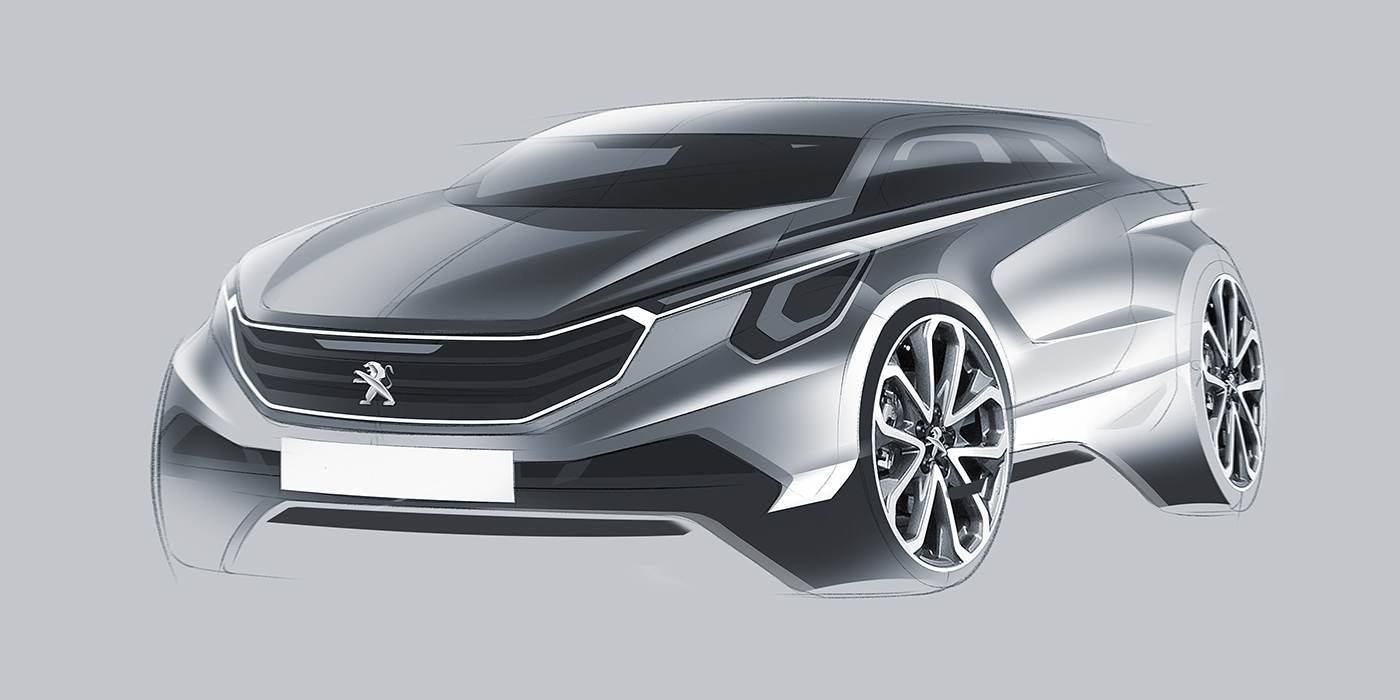 Hand drawn，automobile，beautiful，