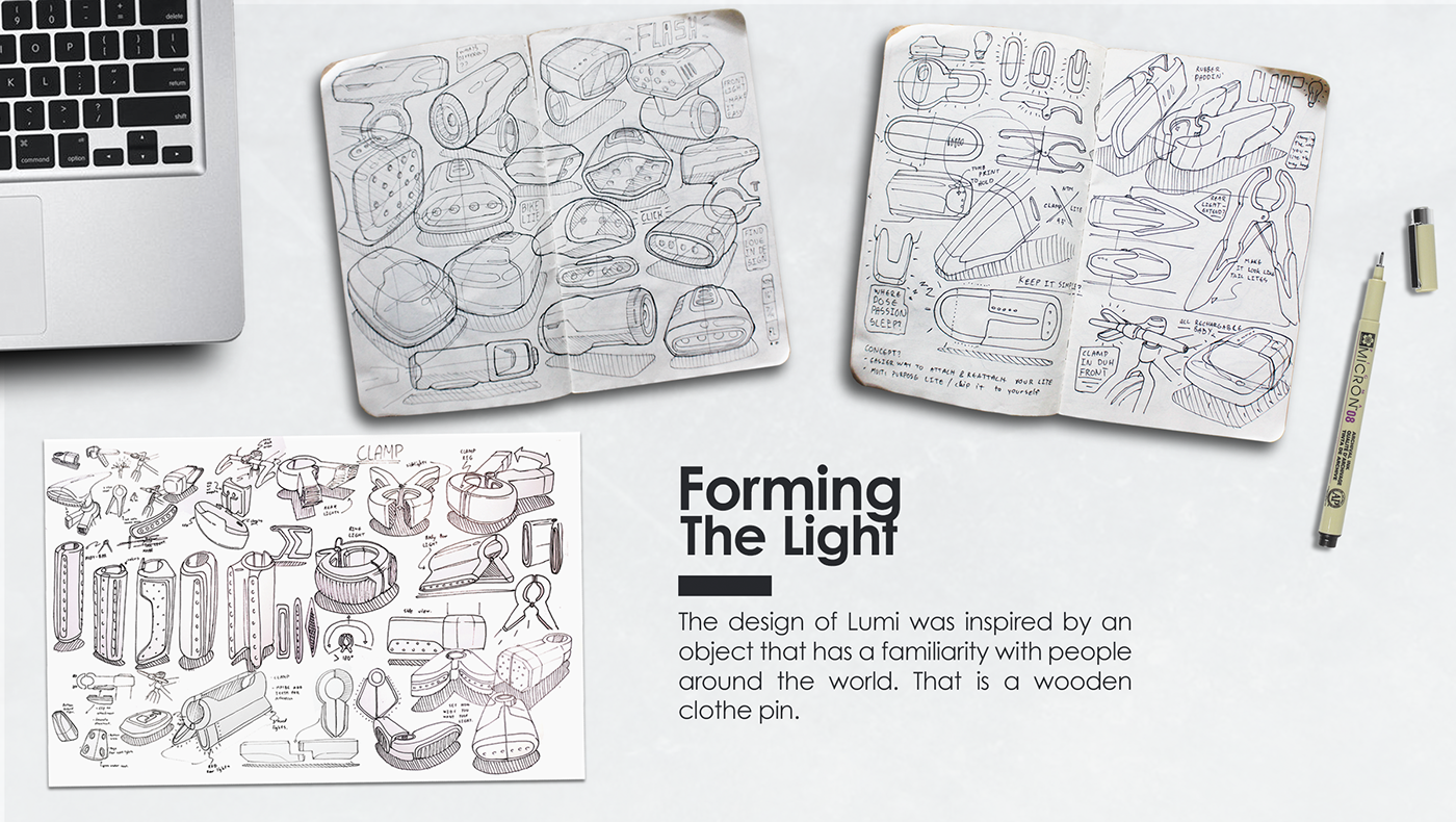 LUMI Bike Light，Bicycle，Interaction design，