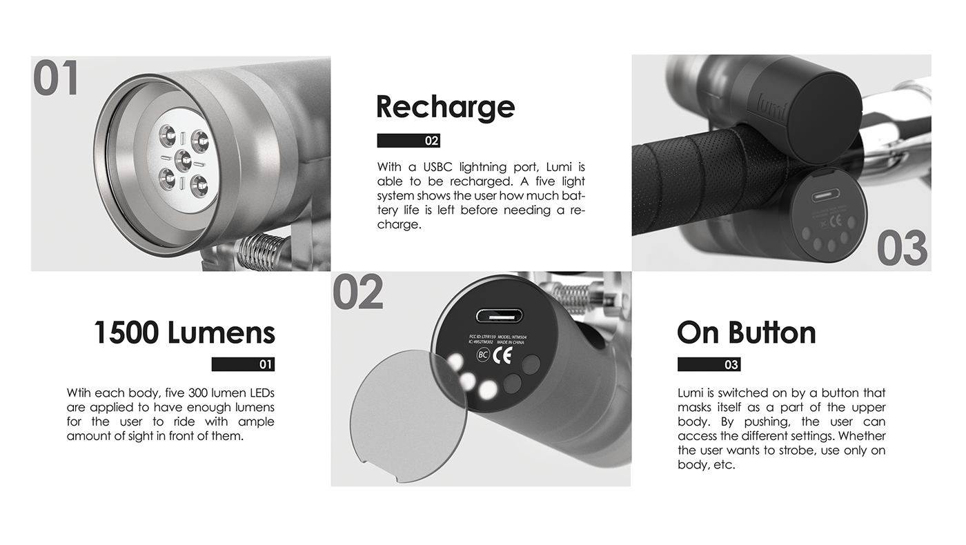LUMI Bike Light，Bicycle，Interaction design，