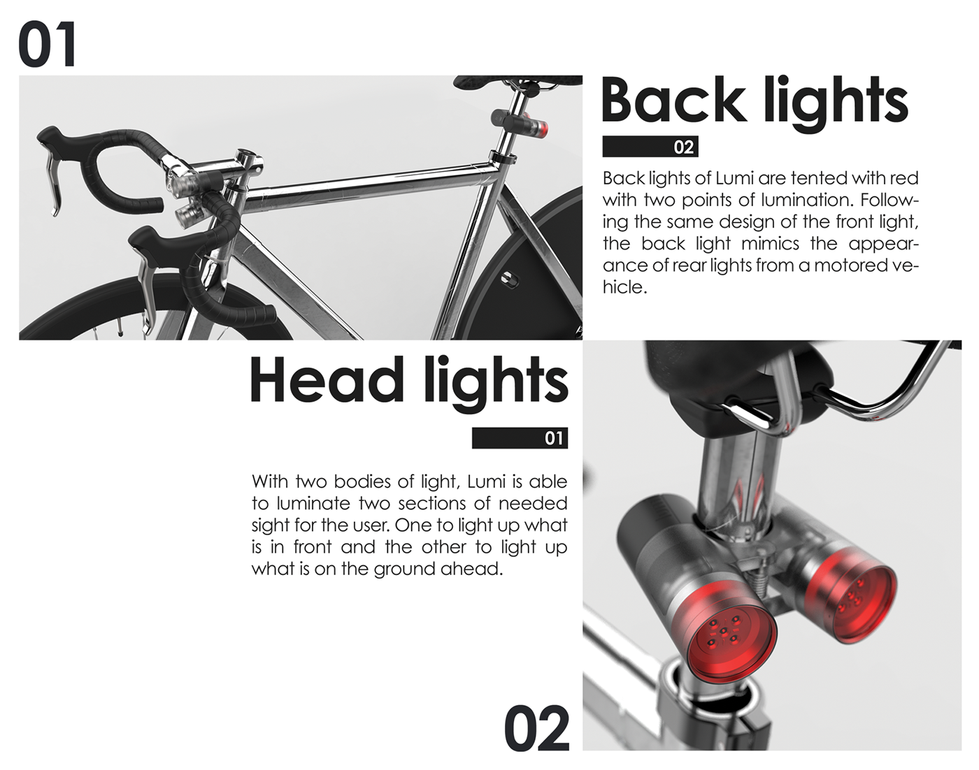 LUMI Bike Light，Bicycle，Interaction design，