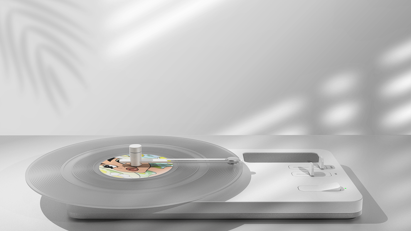 3D design，Music products，Loudspeaker turntable，LP Bluetooth，
