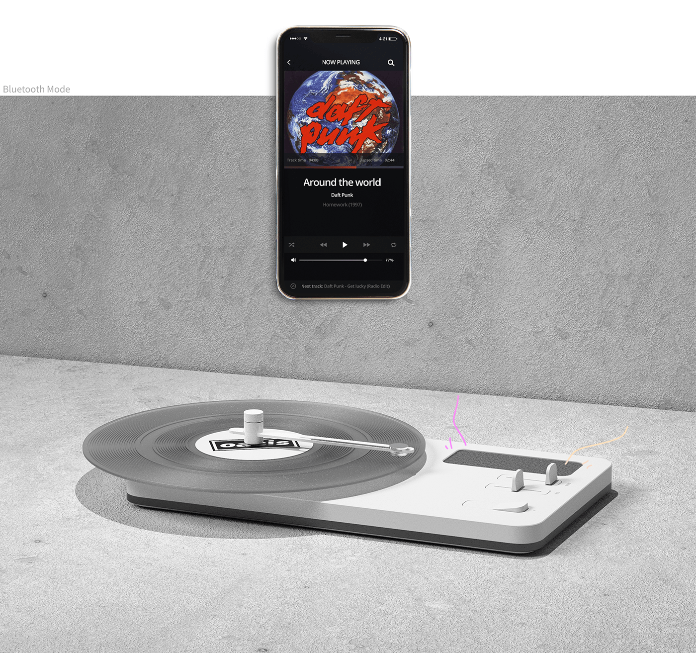 3D design，Music products，Loudspeaker turntable，LP Bluetooth，