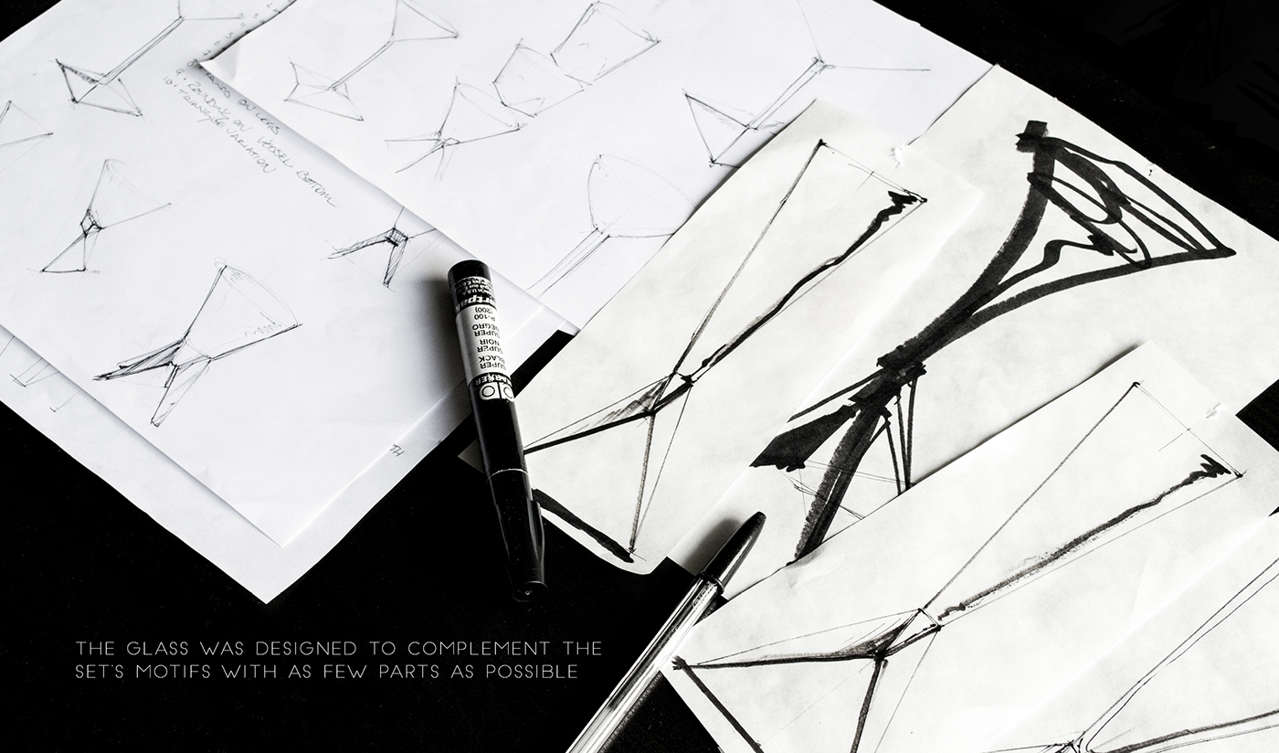 chair，Table，Wine Glass，form，modelling，