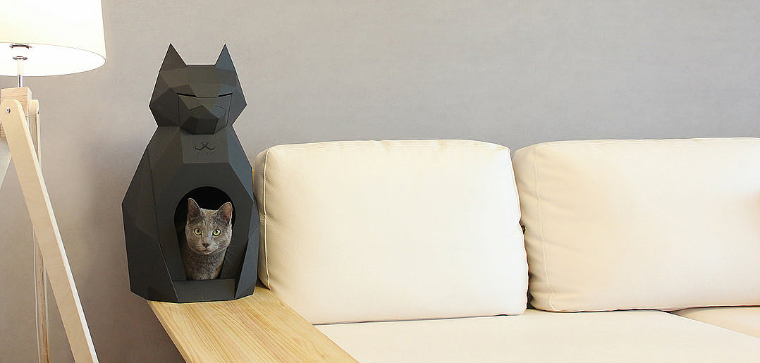 Cat paper house，Pets，product design，