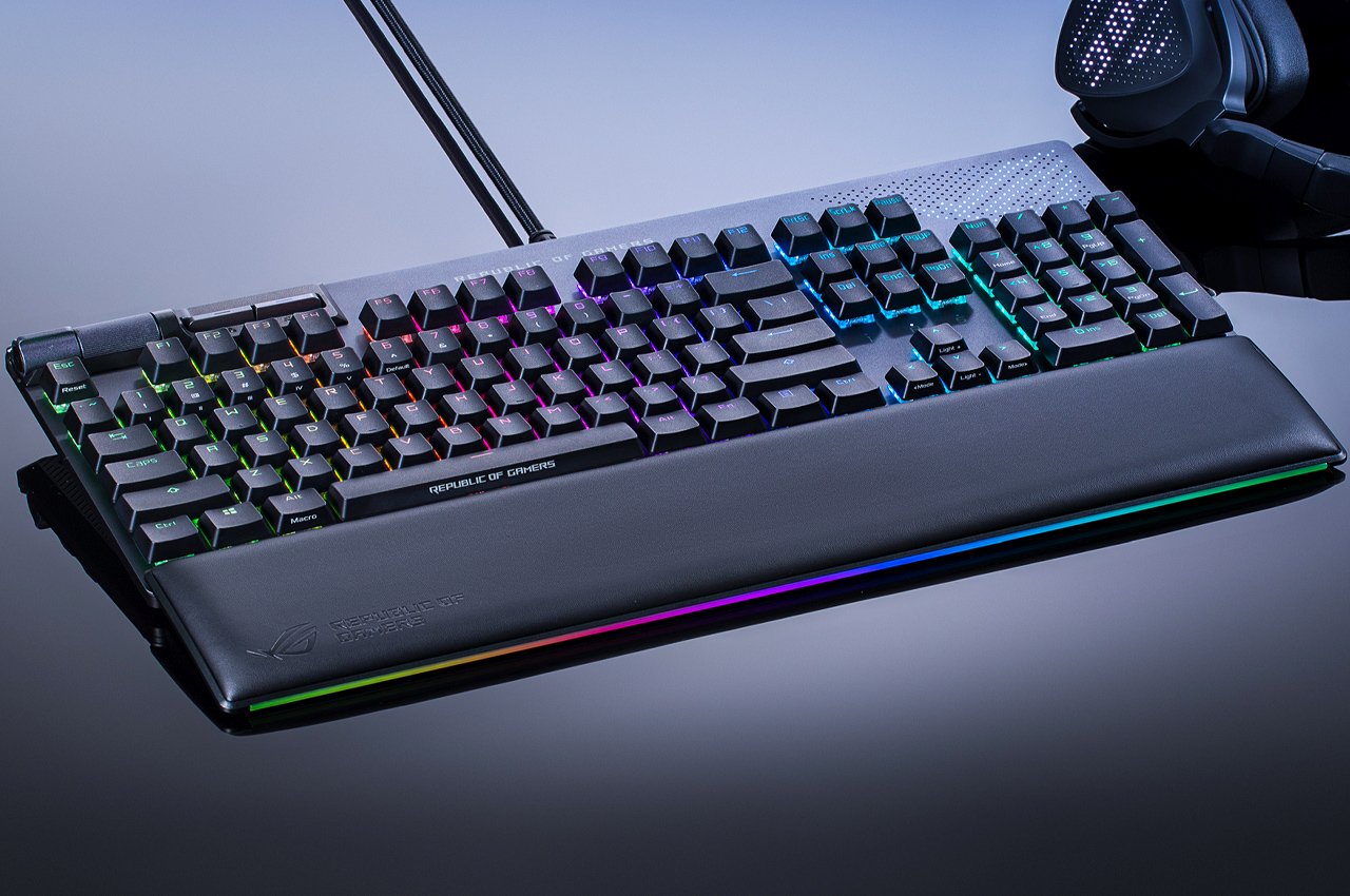 ASUS，Mechanical keyboard，PC accessories，Built in LED screen，