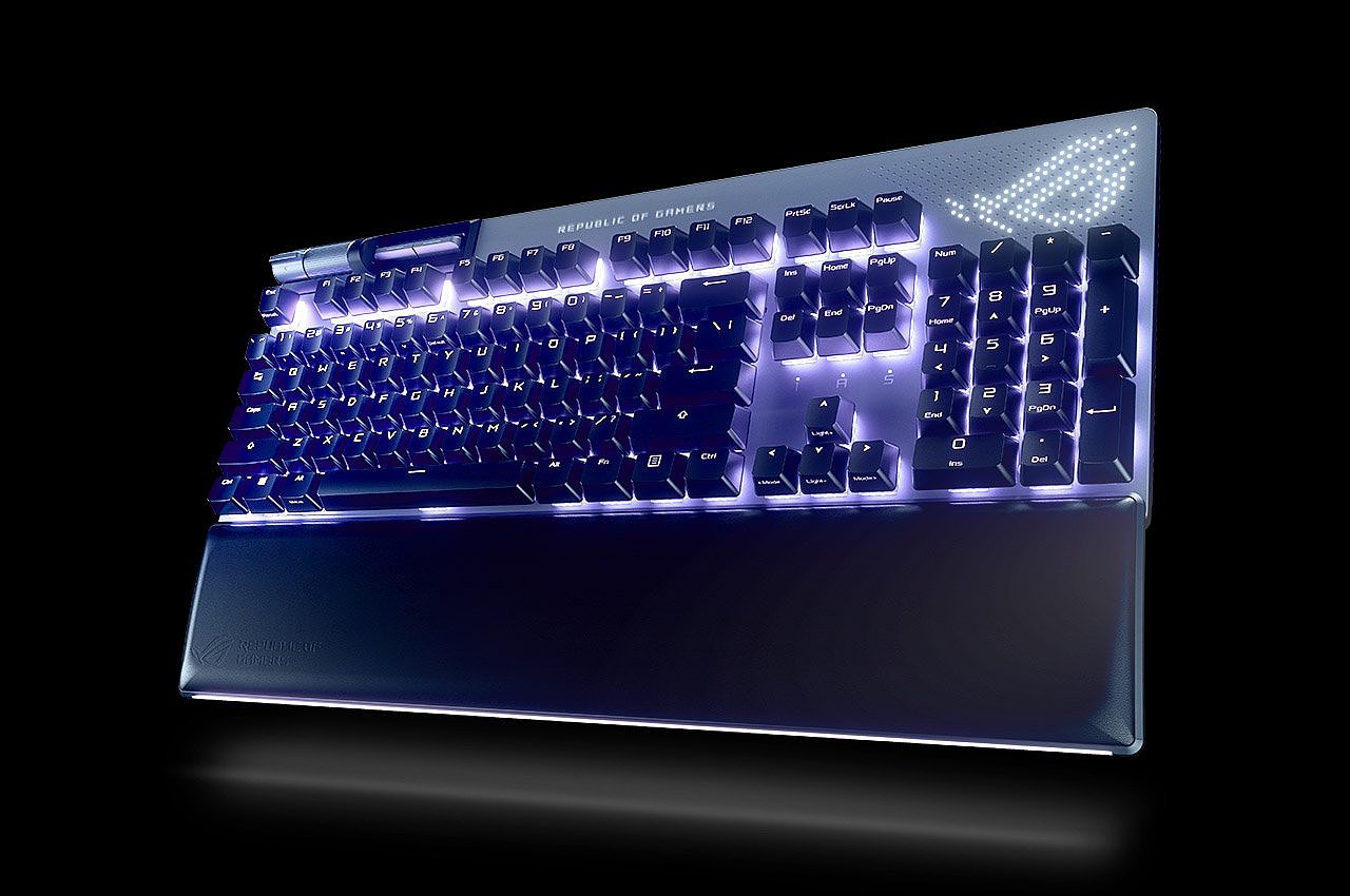 ASUS，Mechanical keyboard，PC accessories，Built in LED screen，