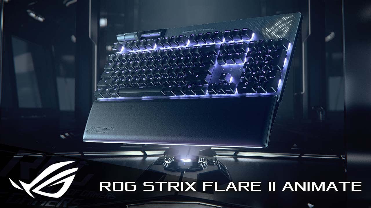 ASUS，Mechanical keyboard，PC accessories，Built in LED screen，
