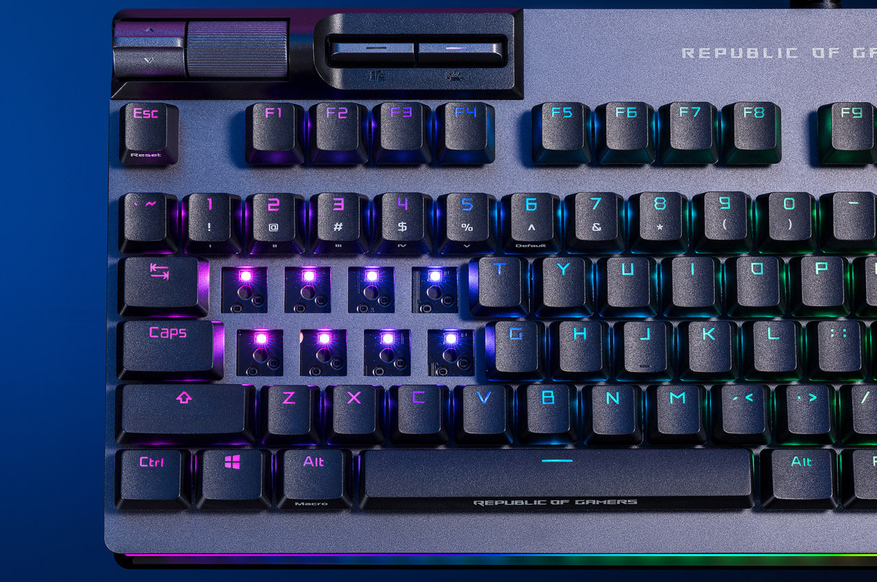 ASUS，Mechanical keyboard，PC accessories，Built in LED screen，