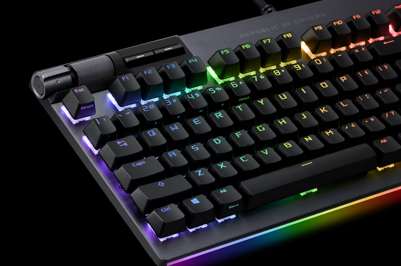 ASUS，Mechanical keyboard，PC accessories，Built in LED screen，