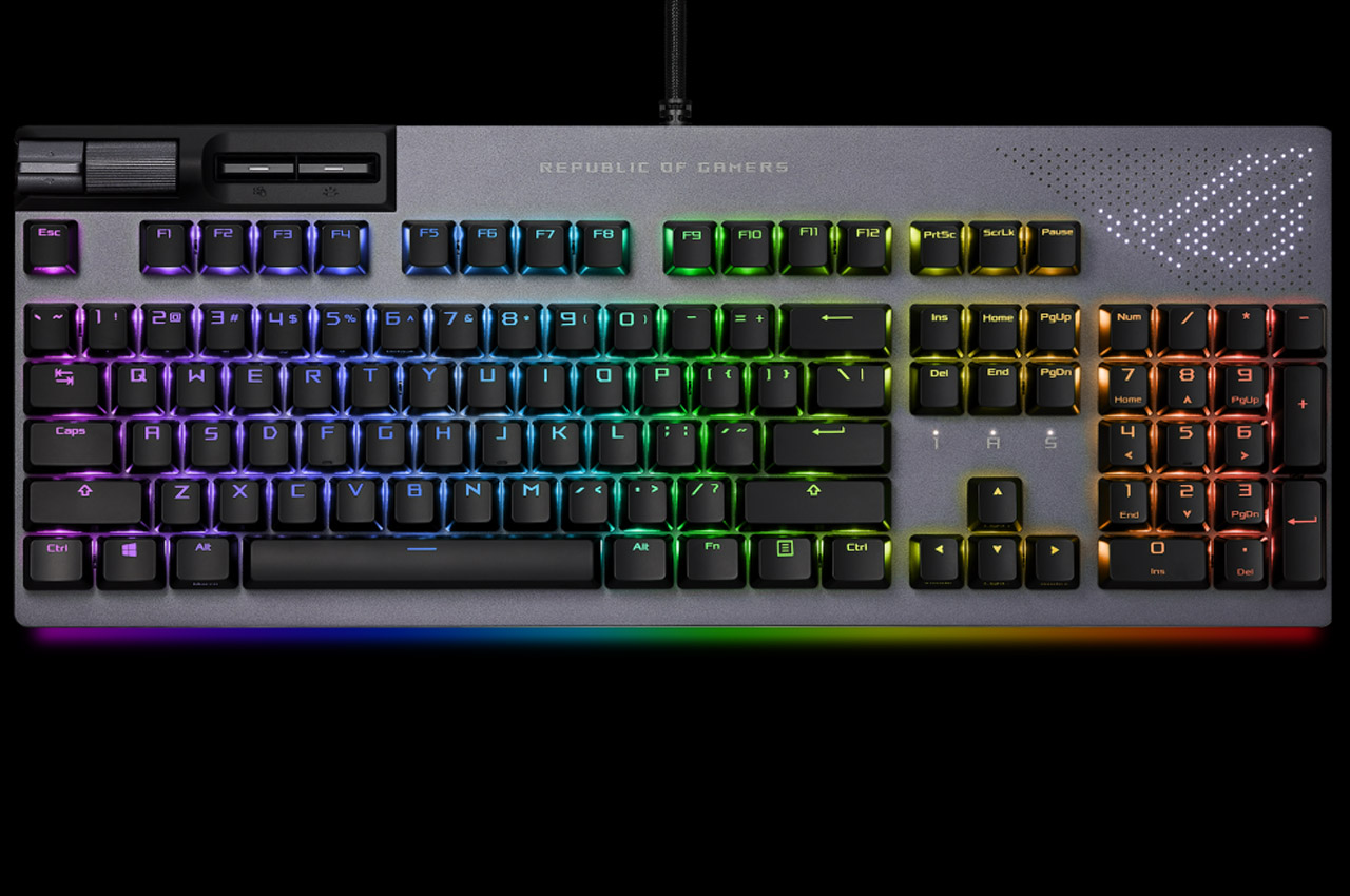ASUS，Mechanical keyboard，PC accessories，Built in LED screen，