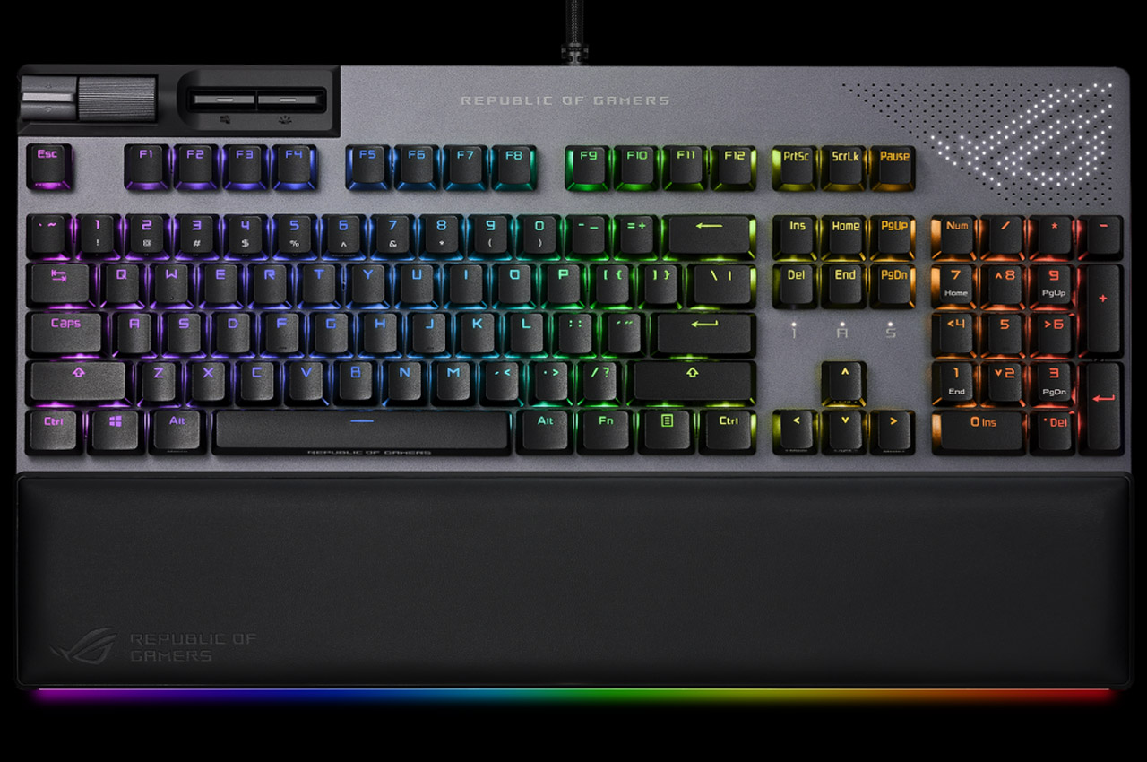 ASUS，Mechanical keyboard，PC accessories，Built in LED screen，