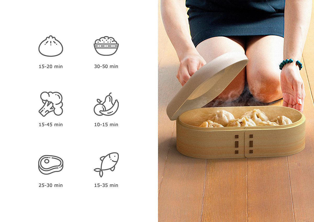 Max Mysechko，BAMBOO FOOD STEAMER，product design，产品设计，蒸笼，