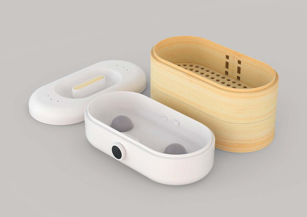 Max Mysechko，BAMBOO FOOD STEAMER，product design，product design，steamer，