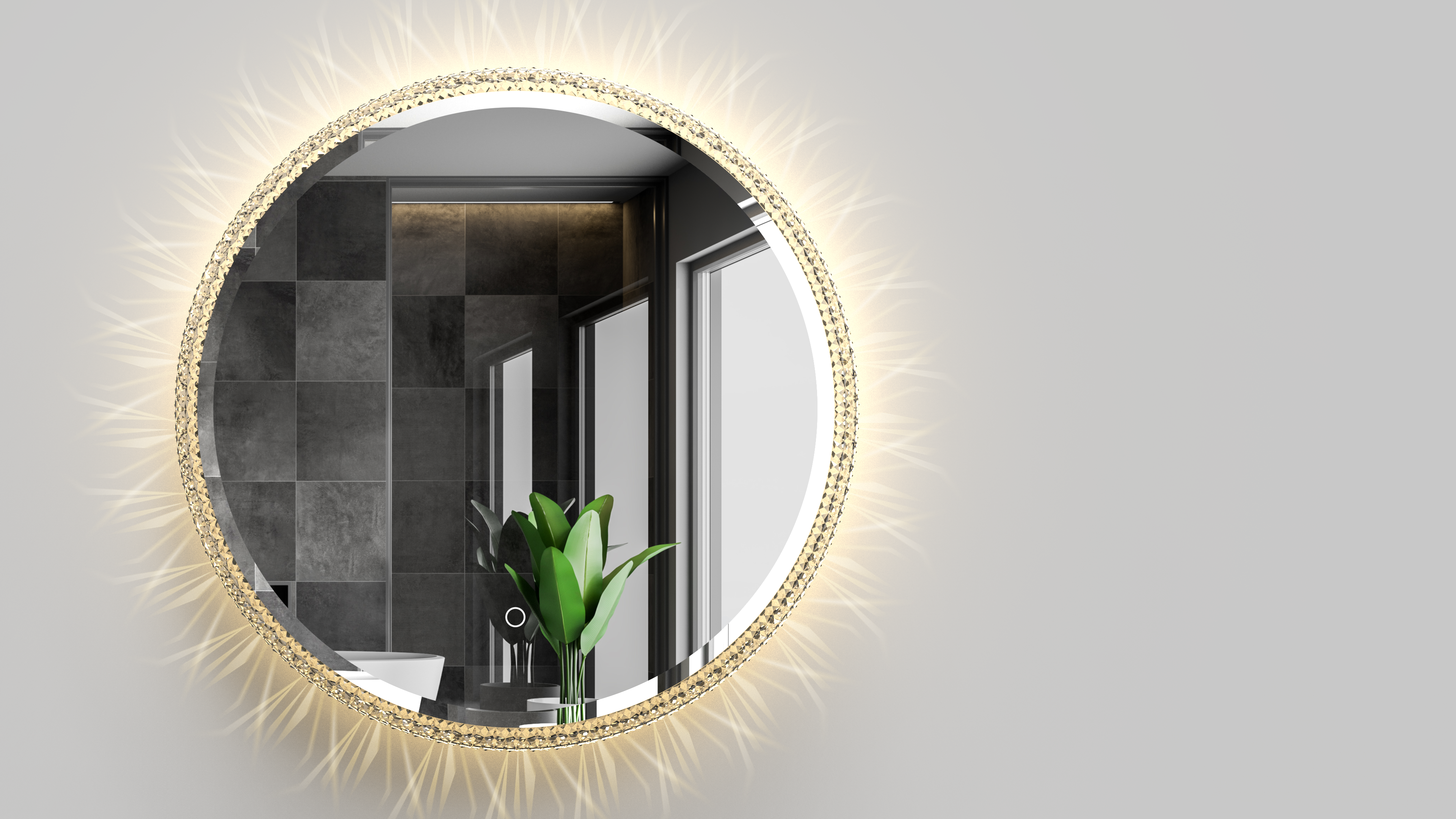 bathroom，renovation，Luminous mirror，Light luxury，Smart Mirror，bathroom mirror，