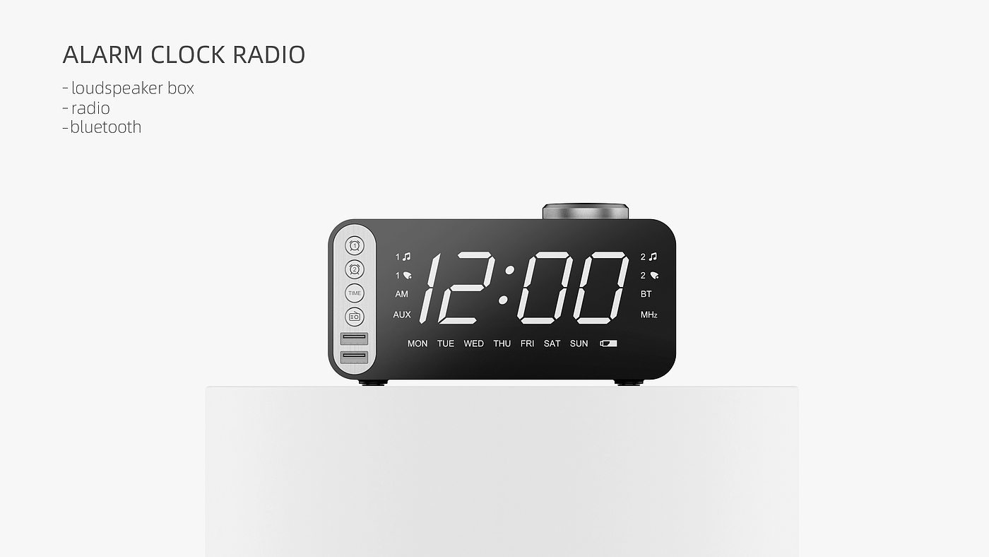 alarm clock，radio，multi-function，loudspeaker box，