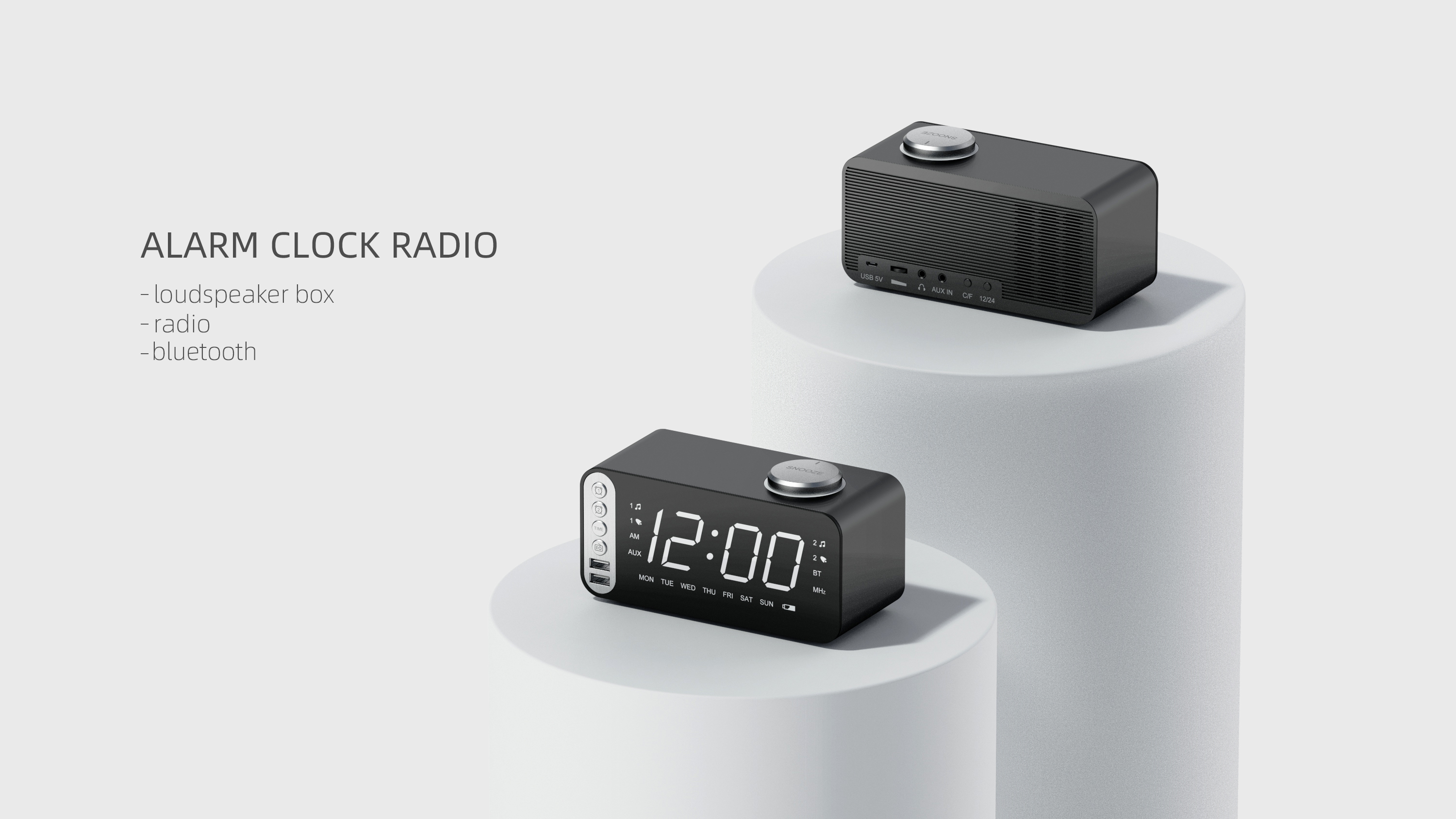 alarm clock，radio，multi-function，loudspeaker box，