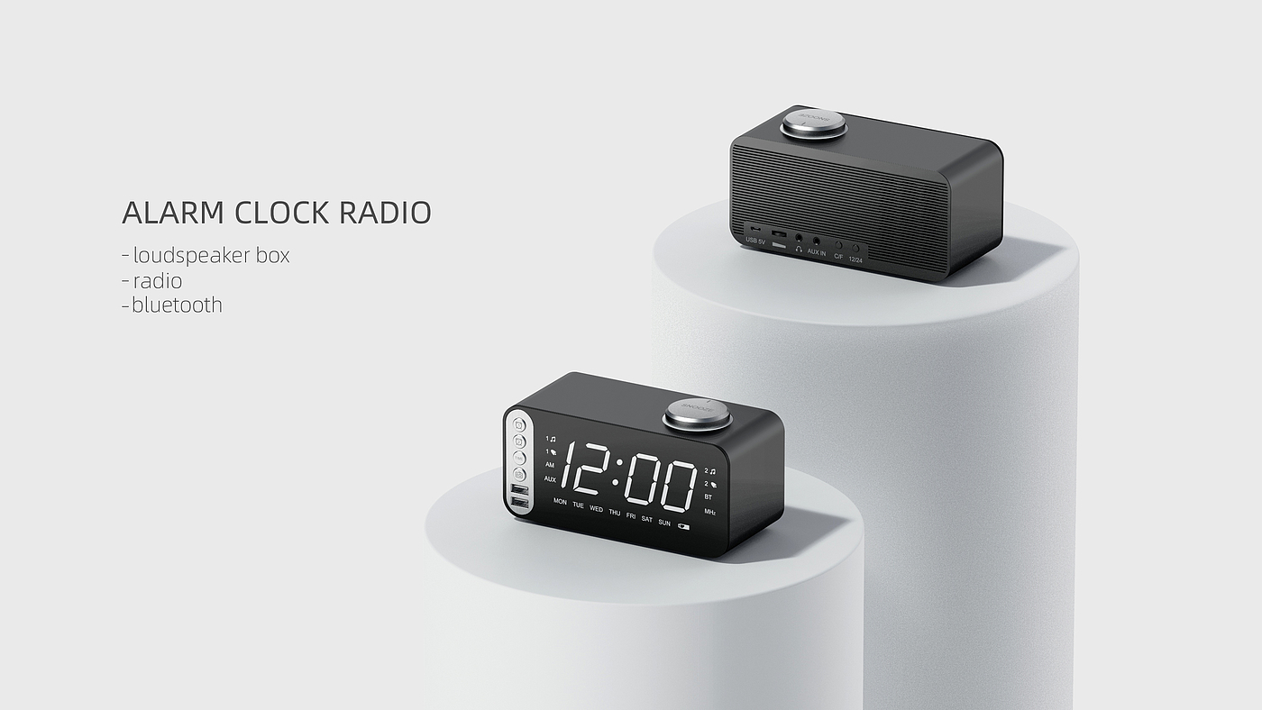 alarm clock，radio，multi-function，loudspeaker box，