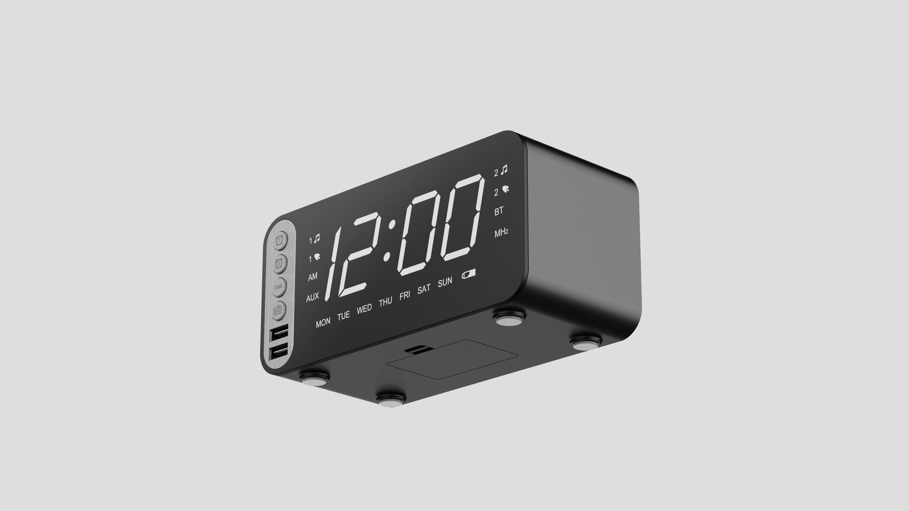 alarm clock，radio，multi-function，loudspeaker box，
