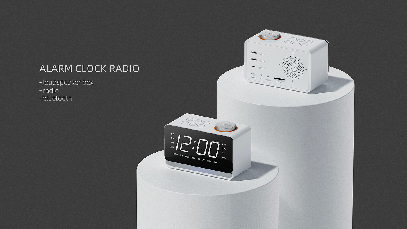 alarm clock，radio，multi-function，loudspeaker box，