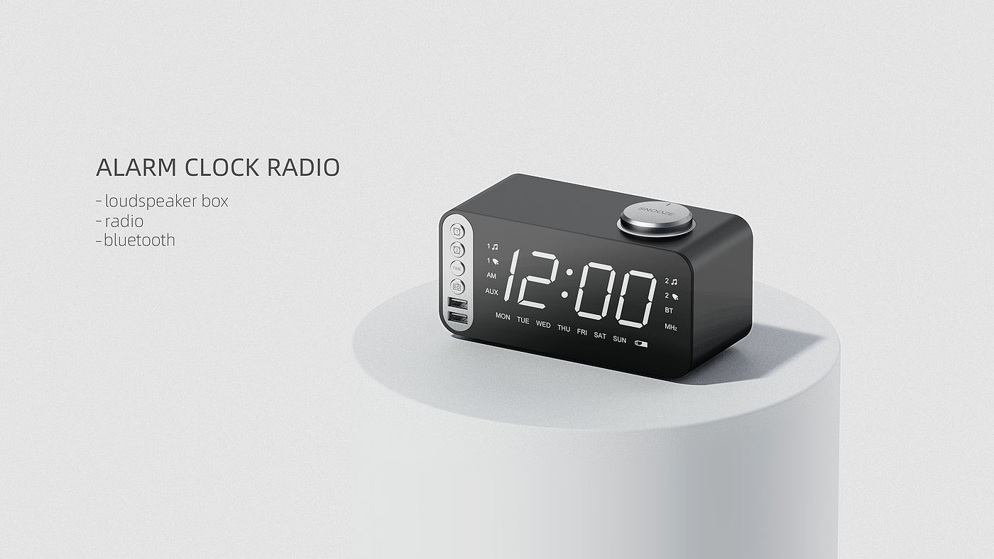 alarm clock，radio，multi-function，loudspeaker box，