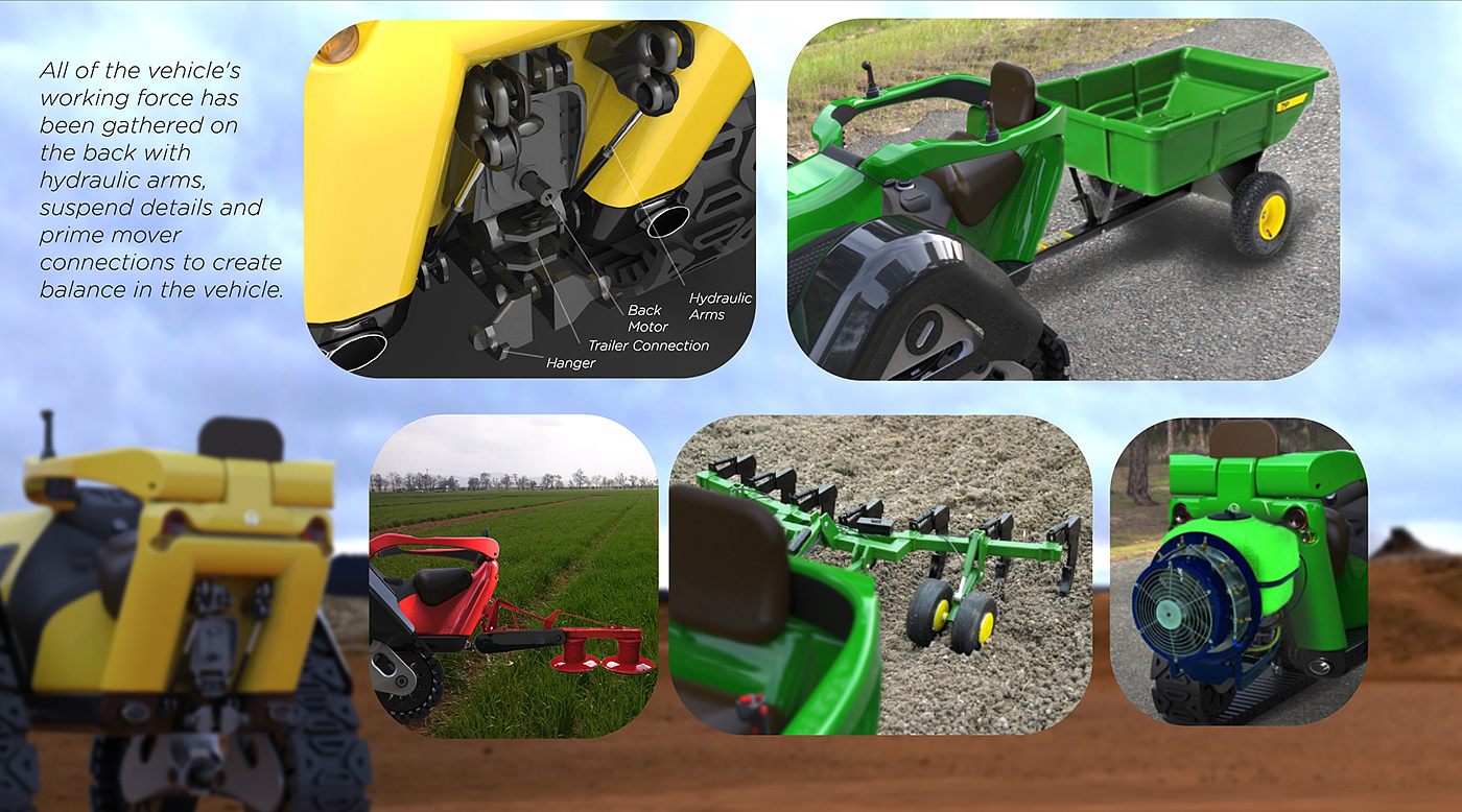 industrial design，product design，Engineering equipment，Tractor，tool，