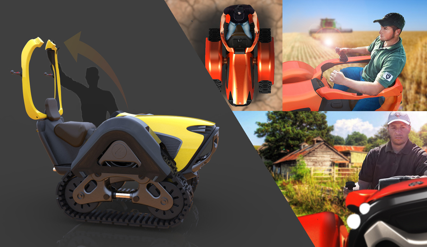 industrial design，product design，Engineering equipment，Tractor，tool，